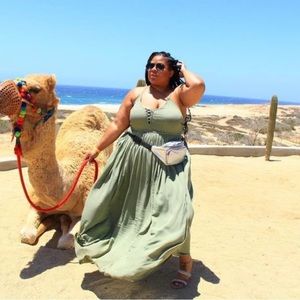 Flowy green sundress